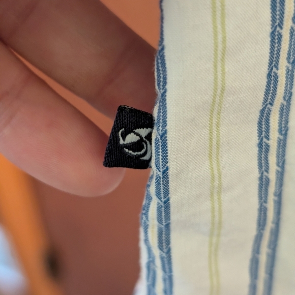 Kirra Mens Button Down 100% Cotton Striped Surfer Long Sleeve White - Picture 7 of 11